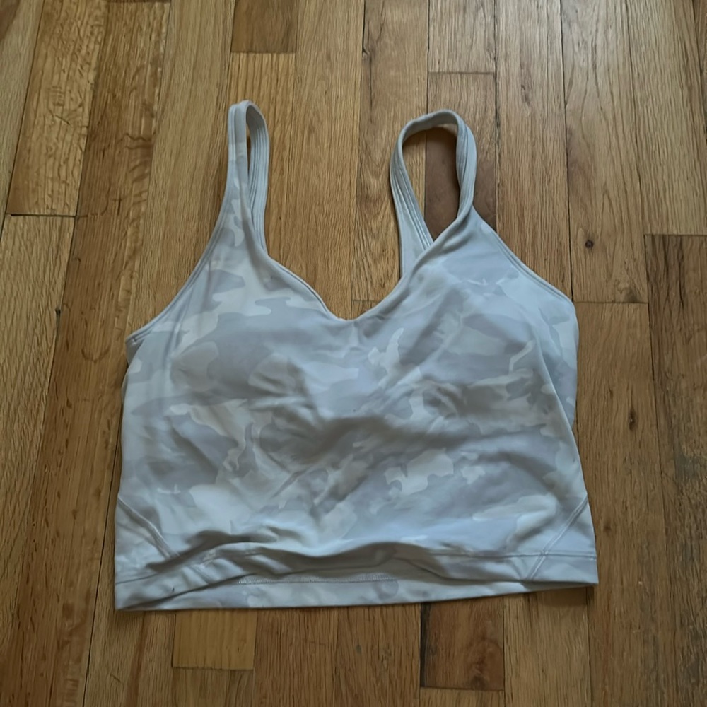 white camp lululemon tank top